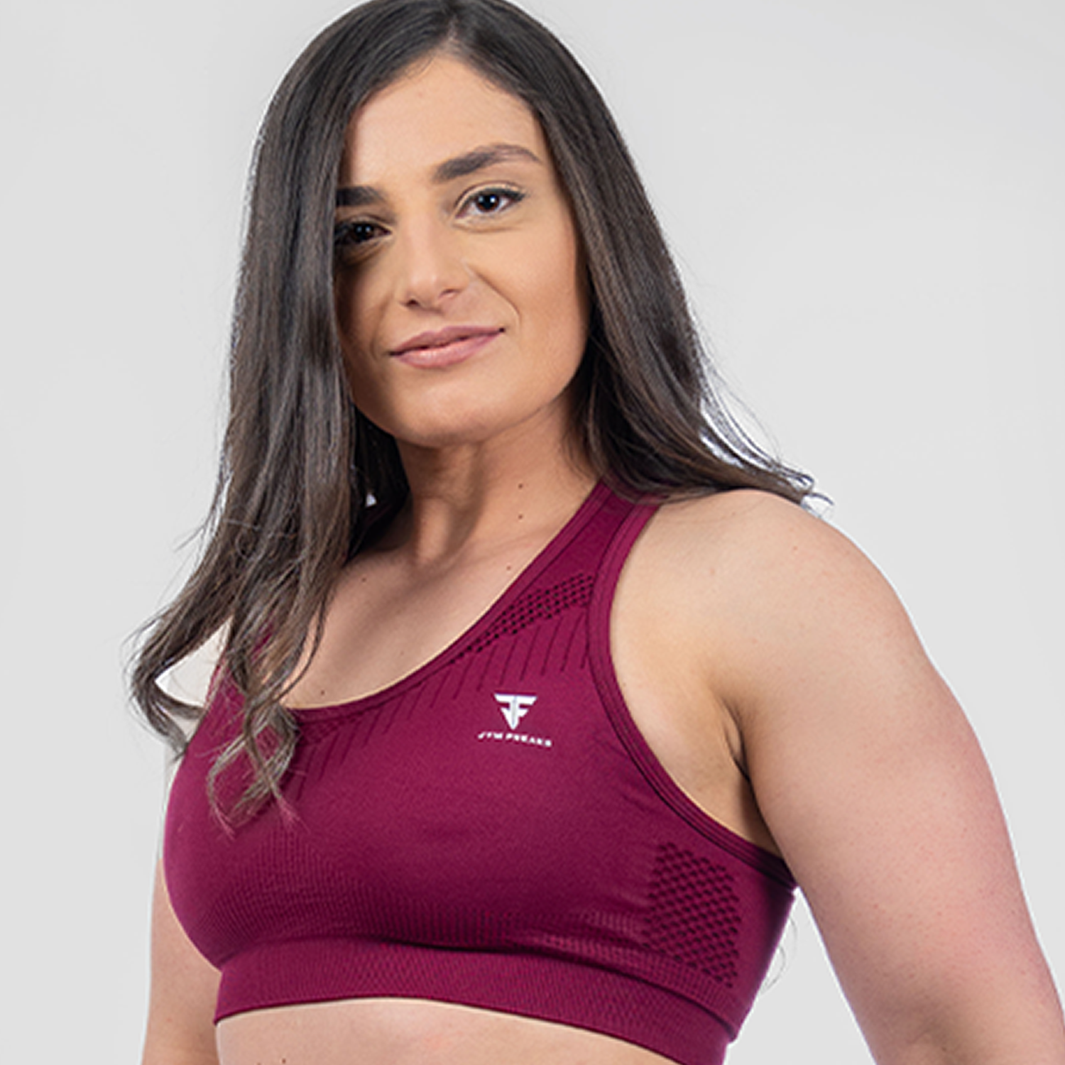 Power Packed Mesh Bra Maroon