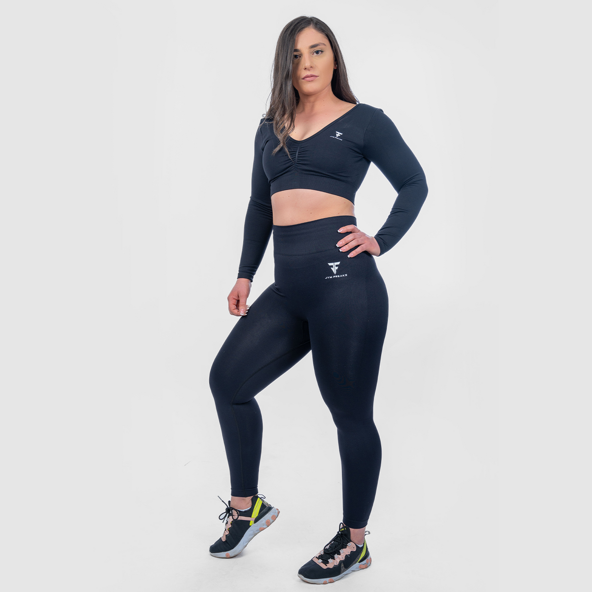 High Support Seamless Leggings &amp; Top Raven Black