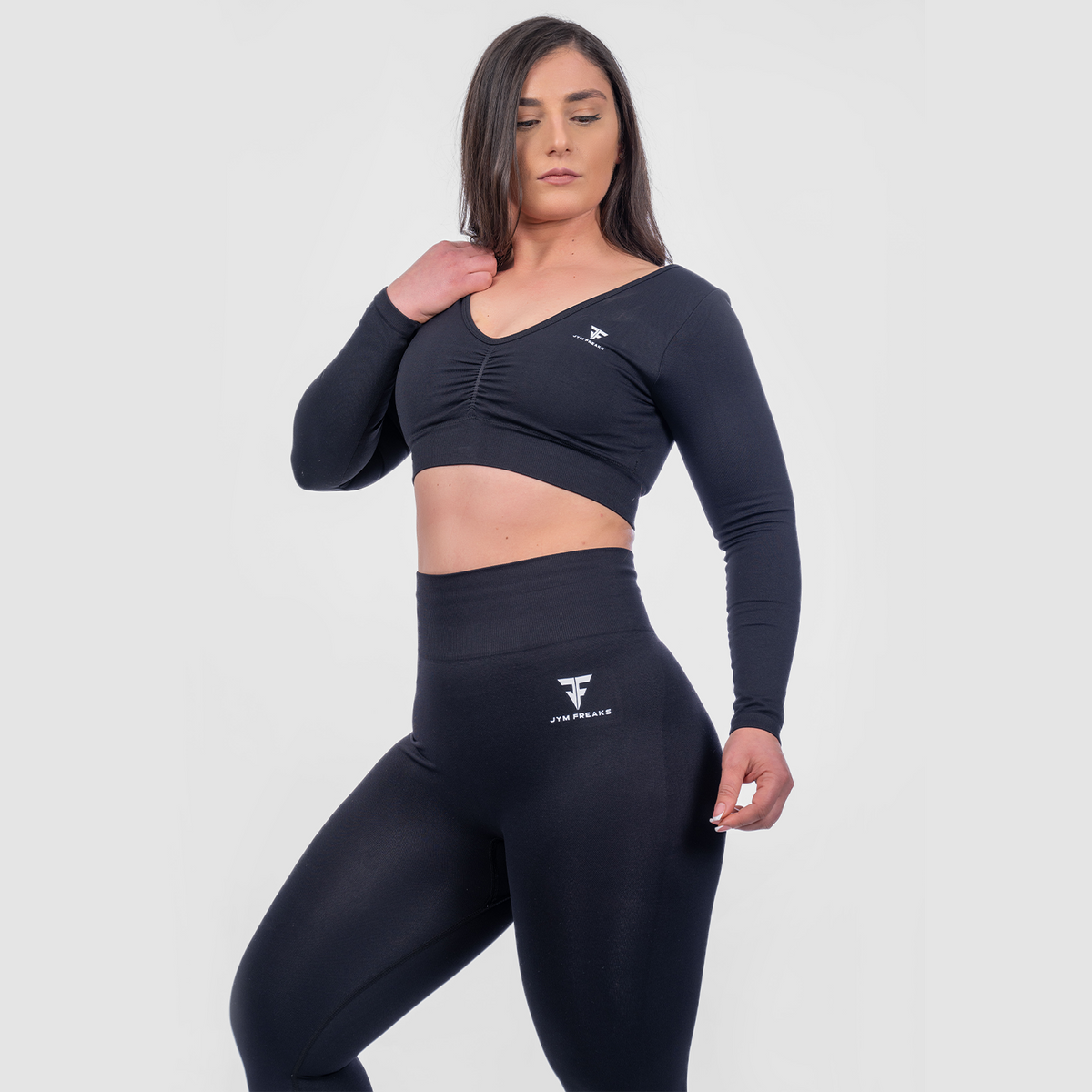 High Support Seamless Leggings &amp; Top Raven Black