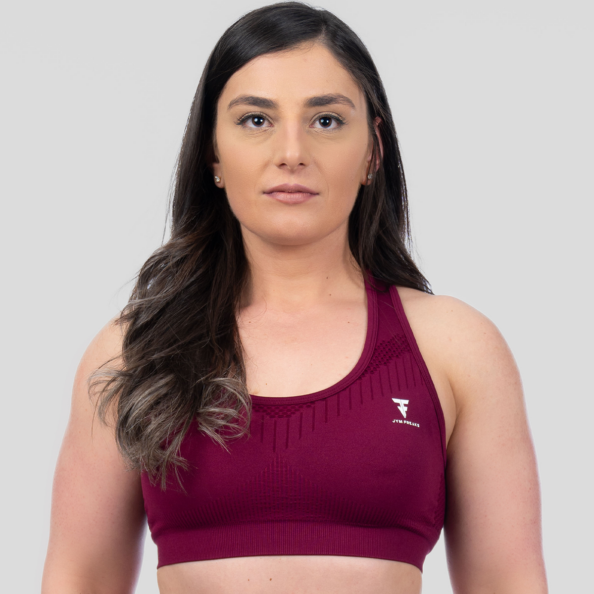 Power Packed Mesh Bra Maroon