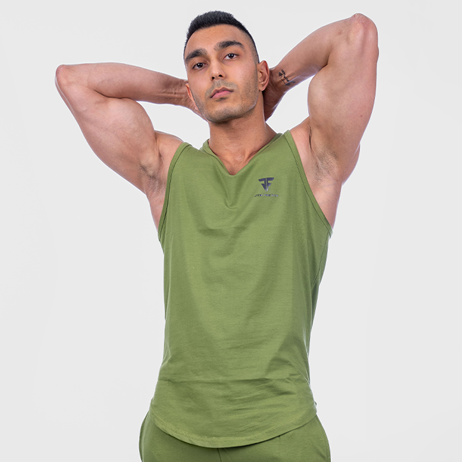 Muscle Fit Tank Top Vest Forest Green
