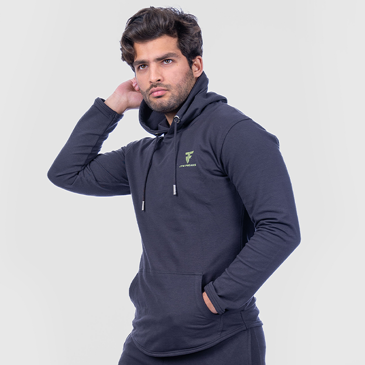 Muscle Fit Hooded Sweatshirt Raven Black