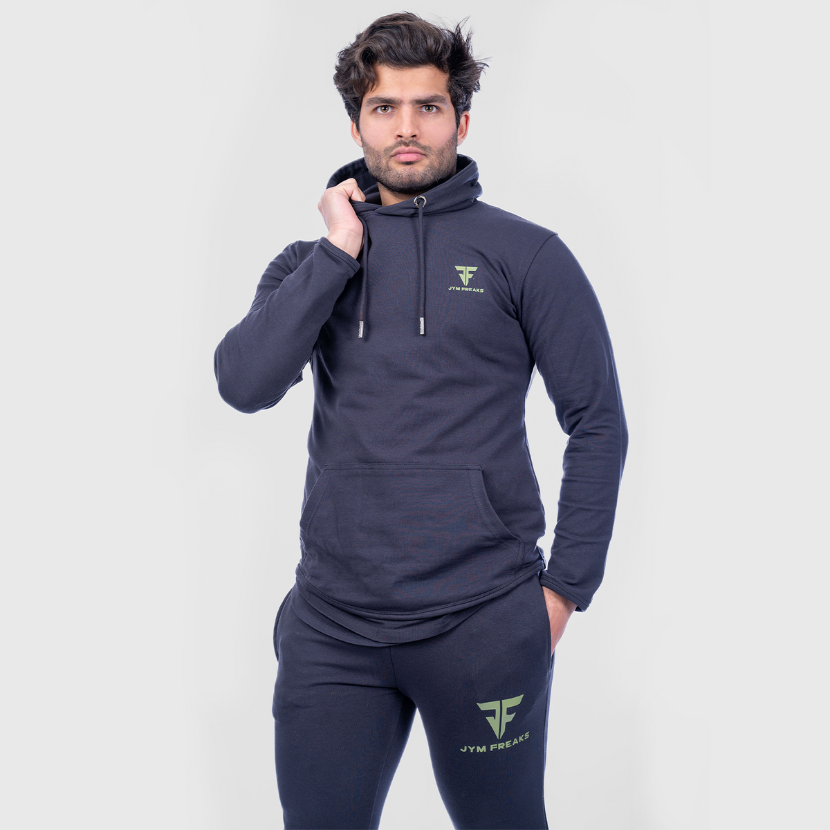 Muscle Fit Hooded Sweatshirt Raven Black